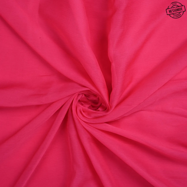 Pink Dark Plain Chiffon Fabric
