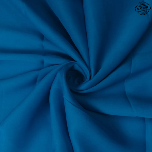 Diesel Blue Plain Chiffon Fabric