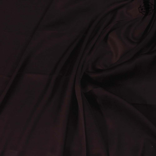 Dark Brown Plain Satin Fabric