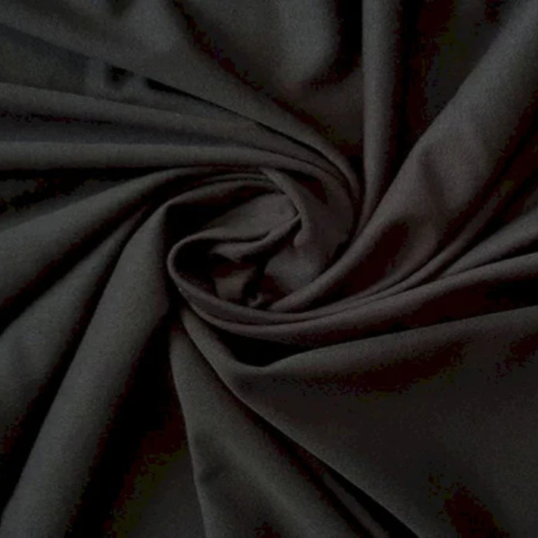 Black Plain Cotton Jam Fabric