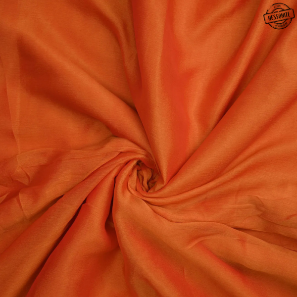 Orange Dark Plain Chiffon Fabric
