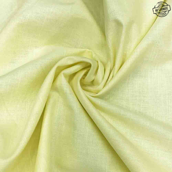 Lemon Yellow Plain Linen Fabric