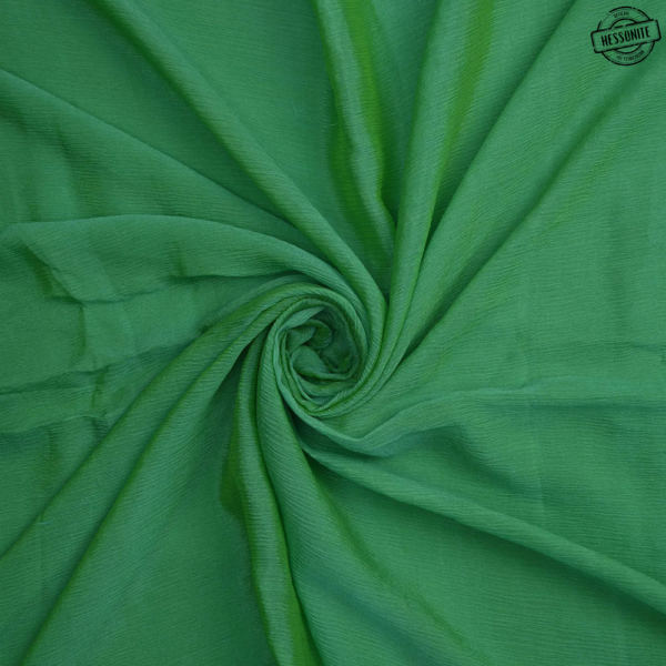 Rama Green Plain Chiffon Fabric