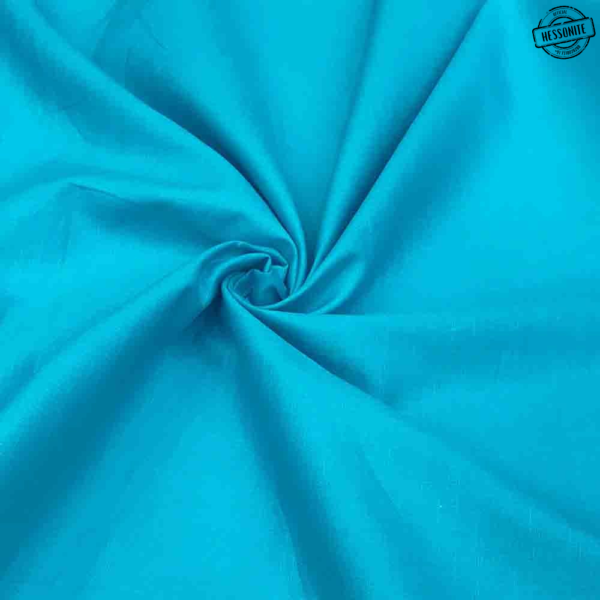 Firozee Blue Plain Linen Fabric
