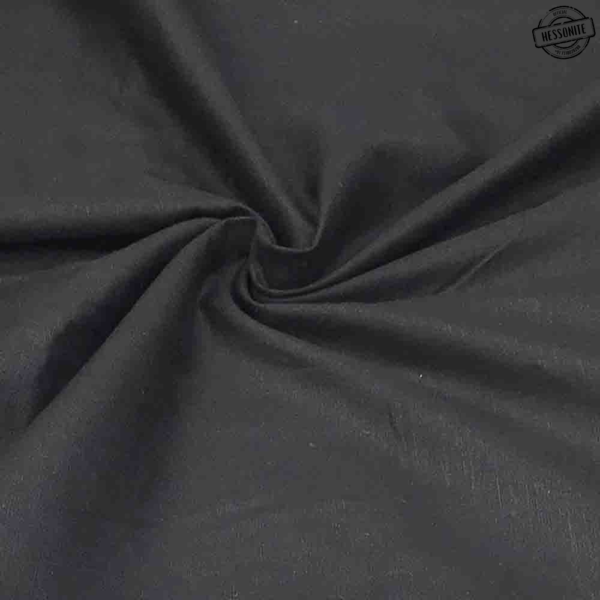 Black Plain Linen Fabric
