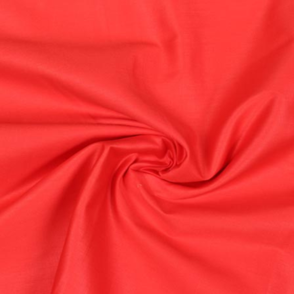 Orange Plain Polyester Cotton Fabric