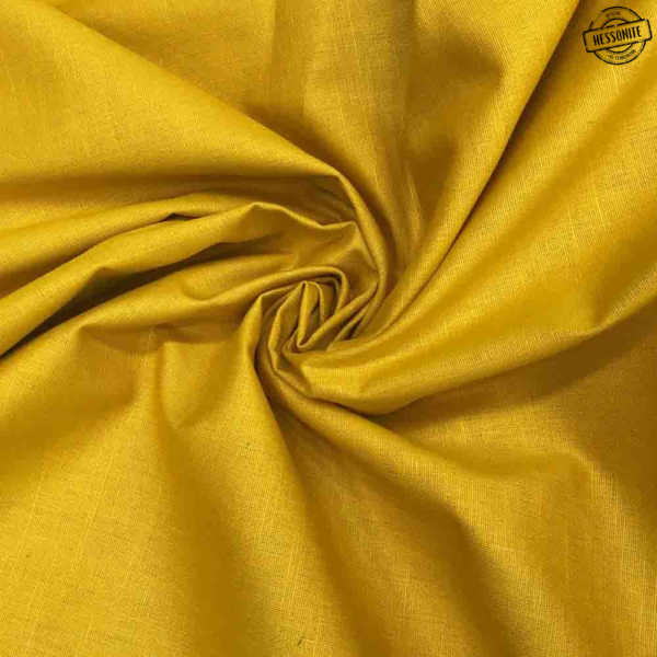 Mustard Yellow Plain Linen Fabric