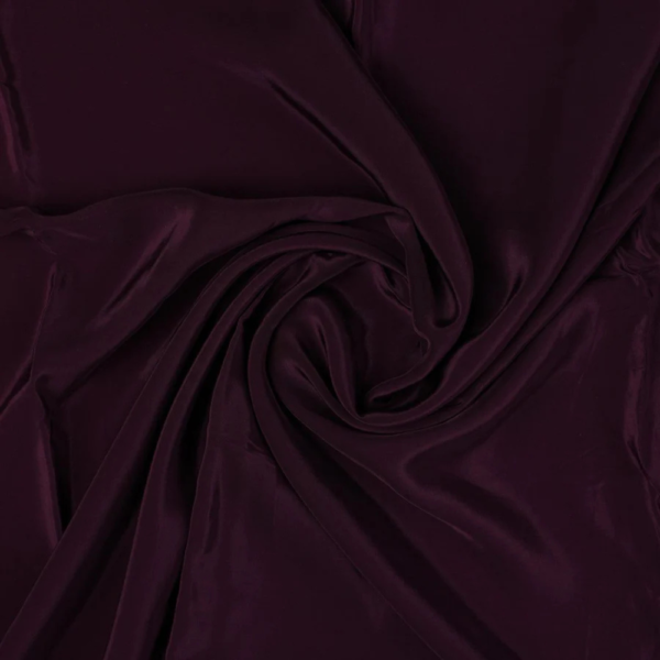 Dark Purple Plain Crepe Fabric