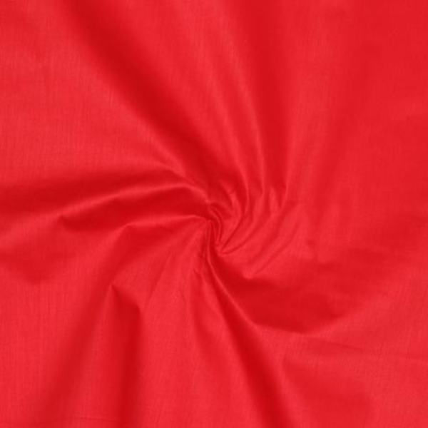 Red Plain Polyester Cotton Fabric