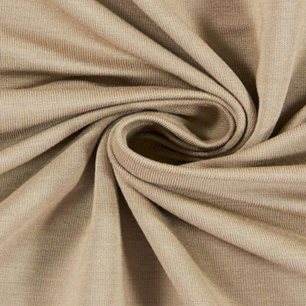 Beige Plain Cotton Jam Fabric